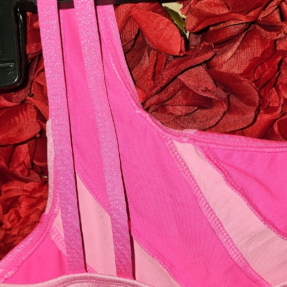 Freestyle Danskin Pink Gymnastics Leotard with Rhinestones Size 10/12 - Picture 6 of 7